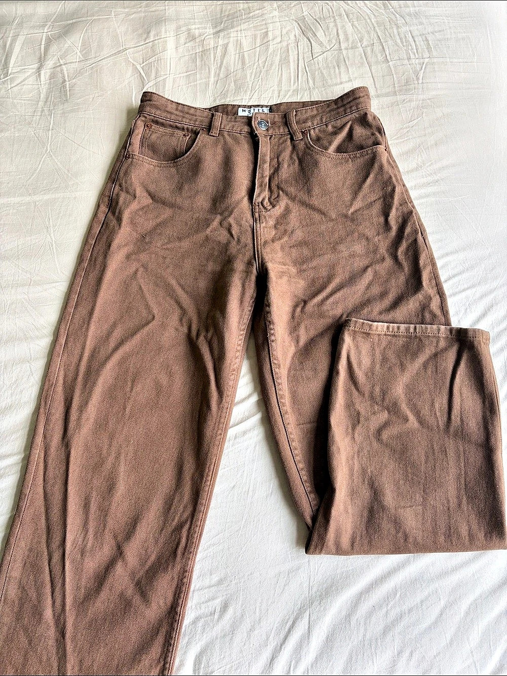 Motel Rock Low Rise Brown Straight Leg Jeans 🤎🪵☕️